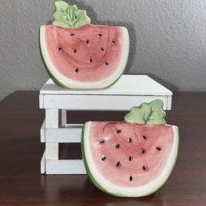 Watermelon salt/pepper shakers